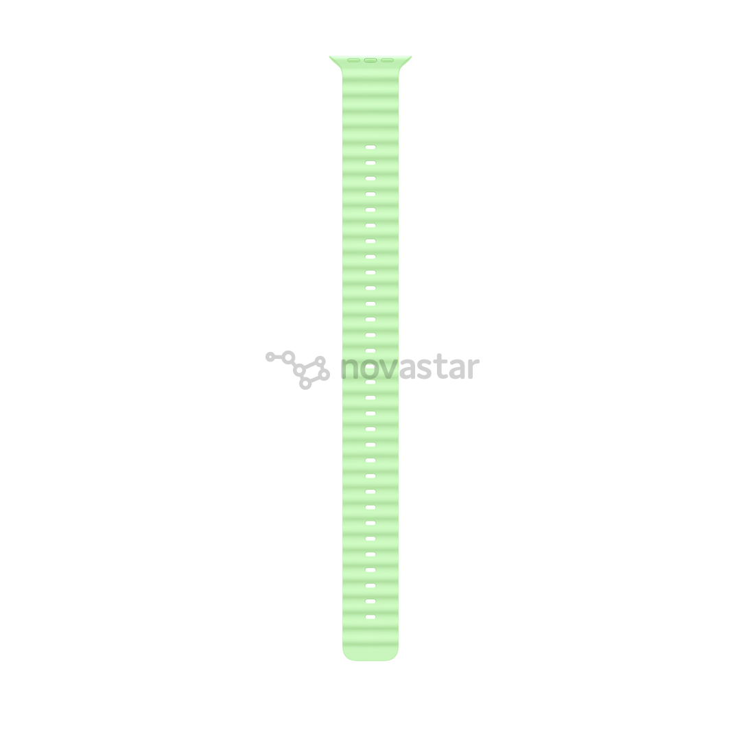 Apple Ocean Band Extension, 49 mm, black titanium, neon green - Watch band extension