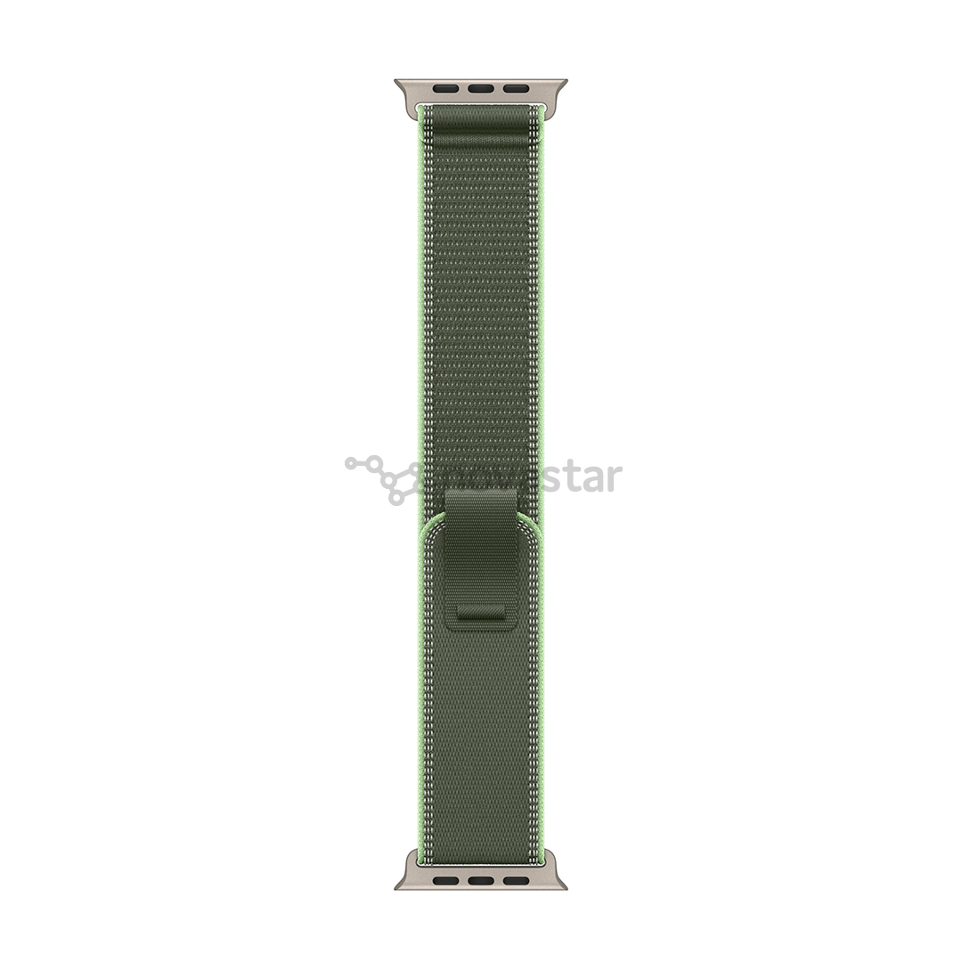 Apple Trail loop, 49 mm, S/M, natural titanium, green/neon - Watch band