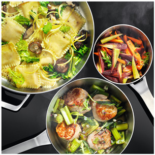 Electrolux, EcoTimer, plotis 59 cm, berėmė, balta - Įmontuojama indukcinė kaitlentė