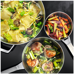 Electrolux, EcoTimer, plotis 59 cm, berėmė, balta - Įmontuojama indukcinė kaitlentė