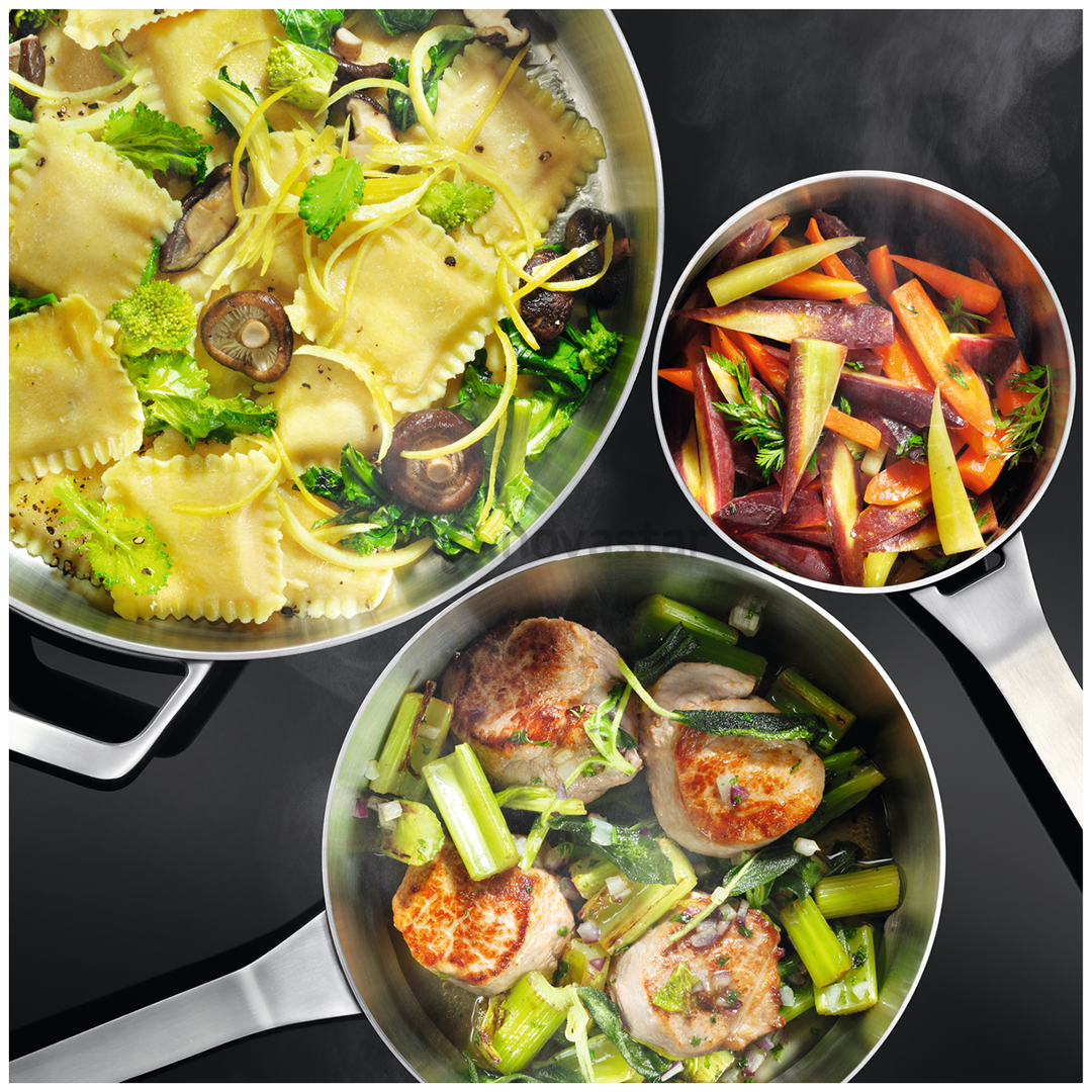 Electrolux, EcoTimer, plotis 59 cm, berėmė, balta - Įmontuojama indukcinė kaitlentė