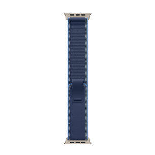Apple Trail loop, 49 mm, S/M, natural titanium, blue/bright blue - Watch band MFT64ZM/A