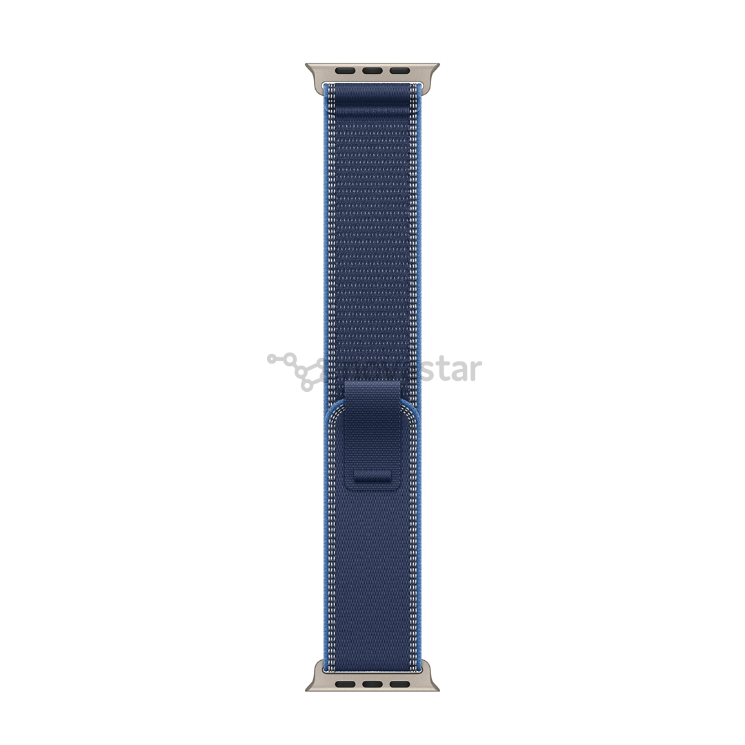 Apple Trail loop, 49 mm, S/M, natural titanium, blue/bright blue - Watch band
