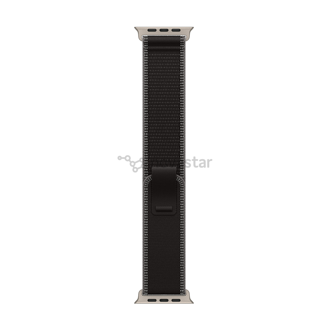 Apple Trail loop, 49 mm, S/M, natural titanium, black/charcoal - Watch band