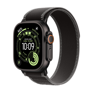 Apple Trail loop, 49 mm, S/M, black titanium, black/charcoal - Watch band