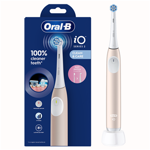 Braun Oral-B iO2, rožinio aukso spalvos - Elektrinis dantų šepetėlis IO2CALMPINK