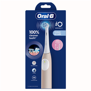 Braun Oral-B iO2, rožinio aukso spalvos - Elektrinis dantų šepetėlis