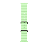 Apple Ocean Band, 49 мм, черный титан, зеленый - Ремешок для часов