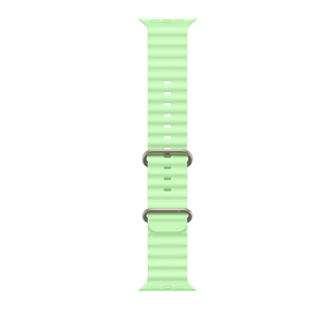 Apple Ocean Band, 49 mm, natural titanium, neon green - Watch band MGCF4ZM/A