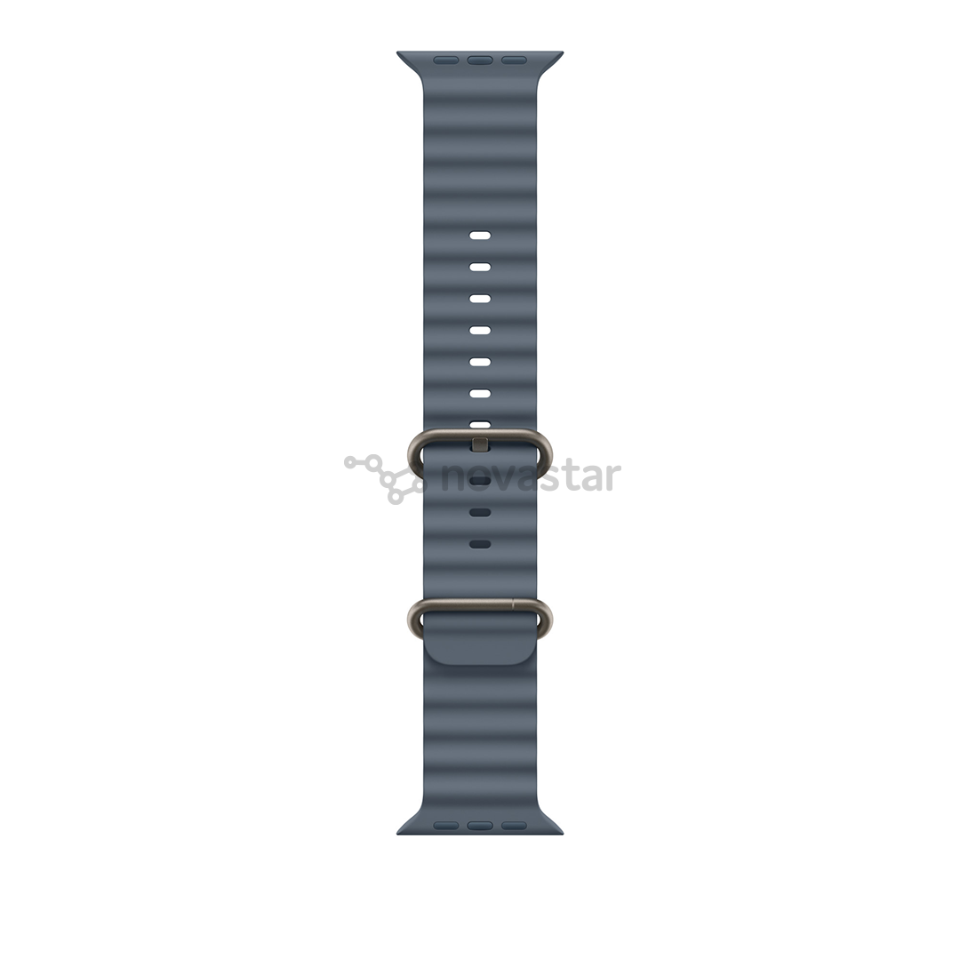 Apple Ocean Band, 49 mm, natural titanium, anchor blue - Watch band