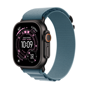 Apple Alpine Loop, 49 mm, L, black titanium, light blue - Watch band