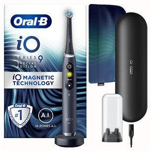 Braun Oral-B iO9 Black Special Edition, juodas - Elektrinis dantų šepetėlis IO9BLACK.SPEC