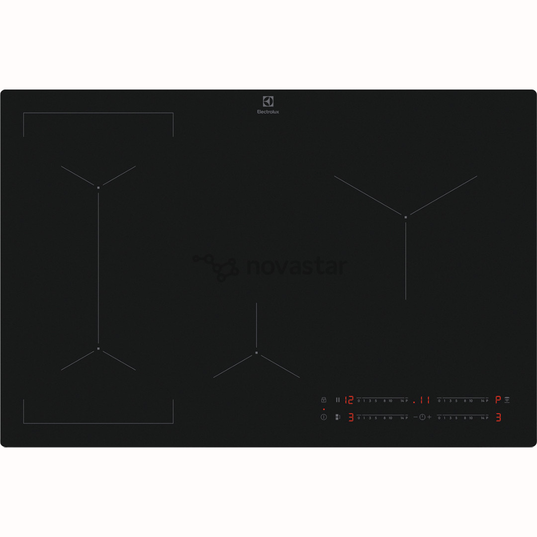 Electrolux 600 SaphirMatt SE® Bridge Hob2Hood, ширина 80 см, черный - Интегрируемая индукционная варочная панель