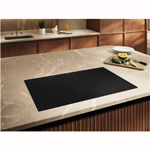 Electrolux 600 SaphirMatt SE® Bridge Hob2Hood, plotis 80 cm, juoda - Įmontuojama indukcinė kaitlentė
