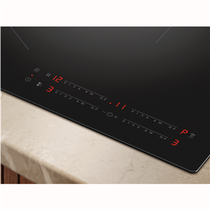 Electrolux 600 SaphirMatt SE® Bridge Hob2Hood, plotis 80 cm, juoda - Įmontuojama indukcinė kaitlentė