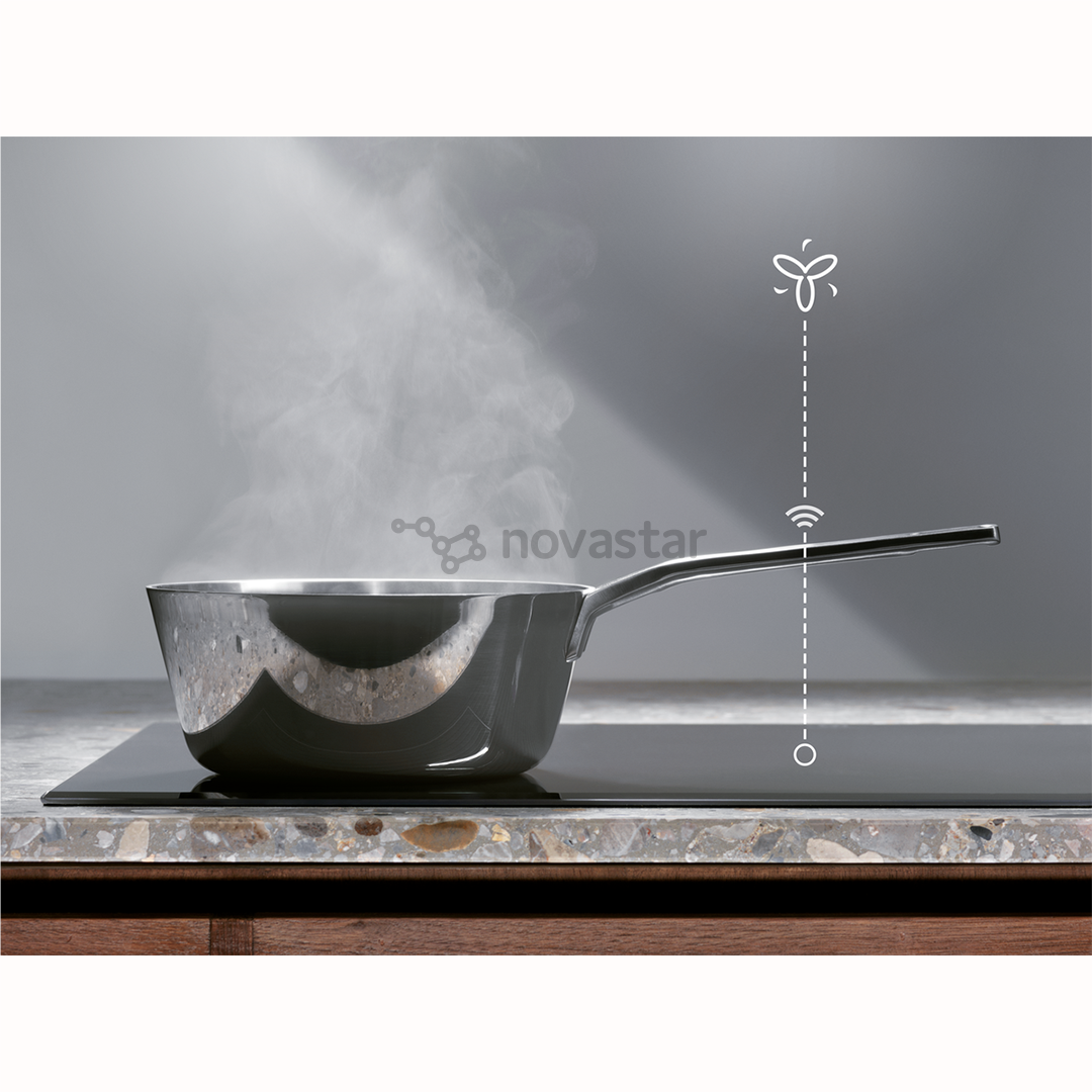 Electrolux 600 SaphirMatt SE® Bridge Hob2Hood, plotis 80 cm, juoda - Įmontuojama indukcinė kaitlentė