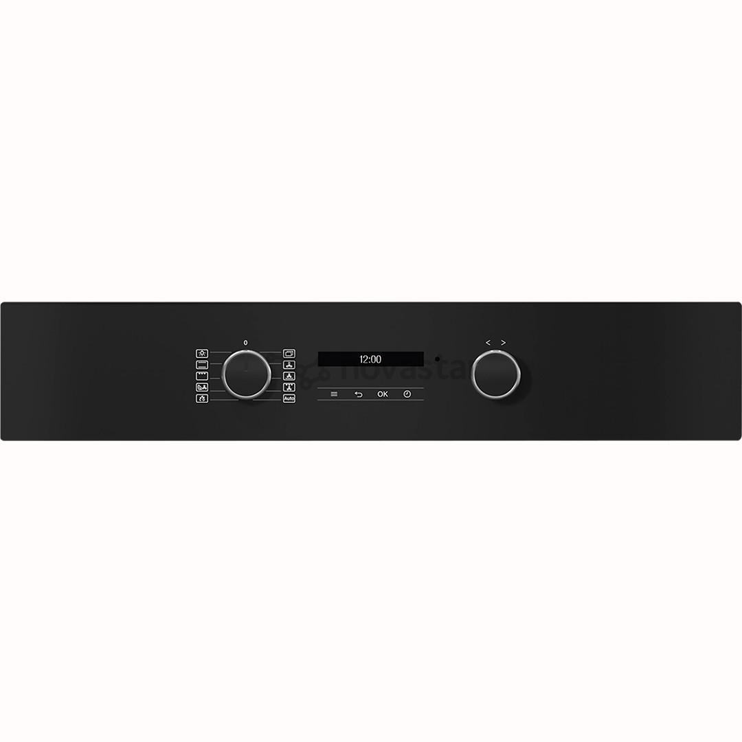 Miele, 76 L, pyrolytic cleaning, black - Built-in oven