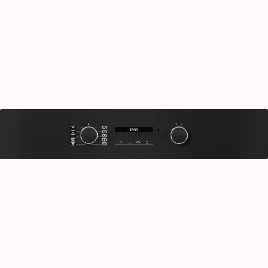 Miele, 76 L, pyrolytic cleaning, black - Built-in oven