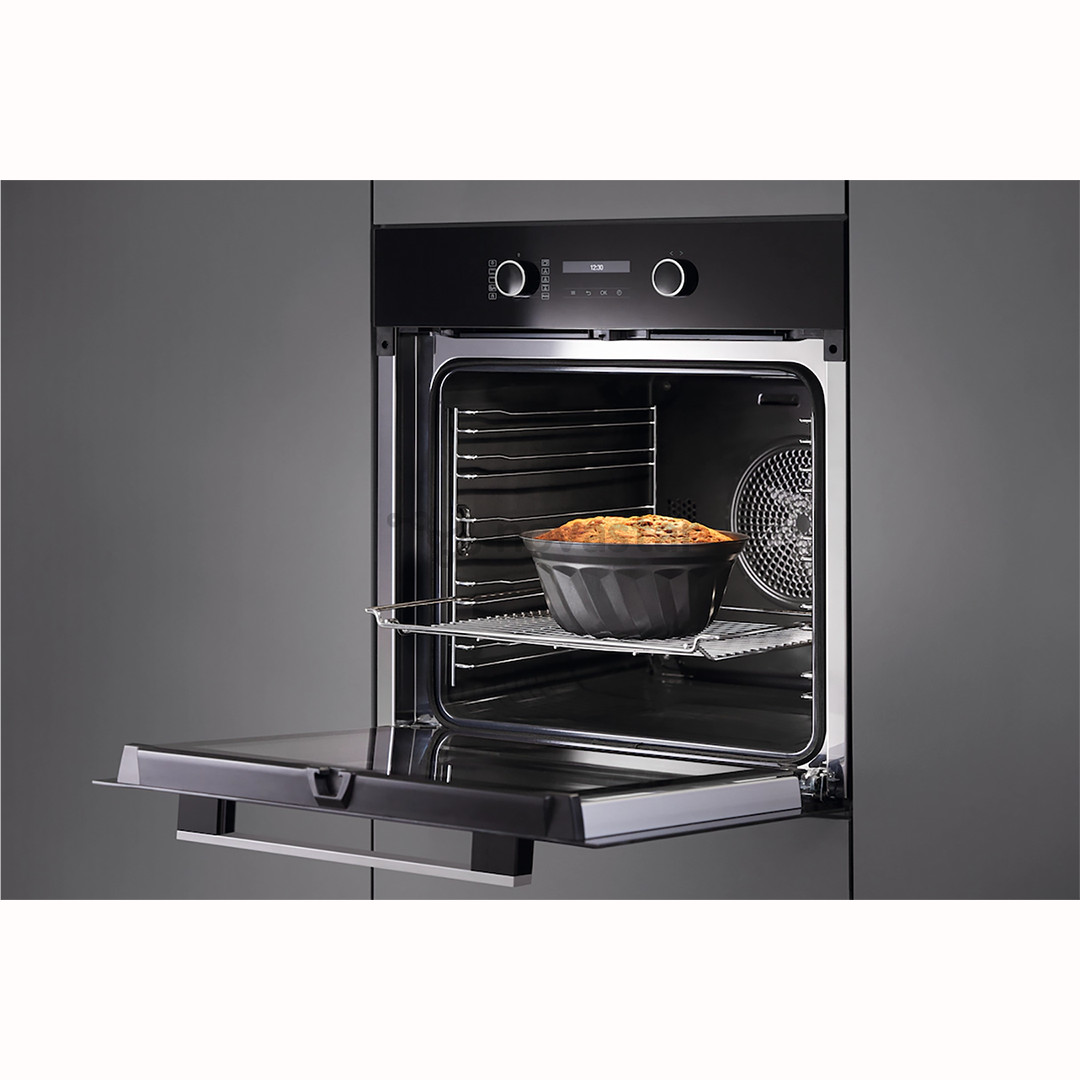 Miele, 76 L, pyrolytic cleaning, black - Built-in oven