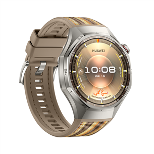 Huawei Watch GT6 Pro, 46 mm, titano, pintas dirželis, nerūdijančio plieno/rudas - Išmanusis laikrodis