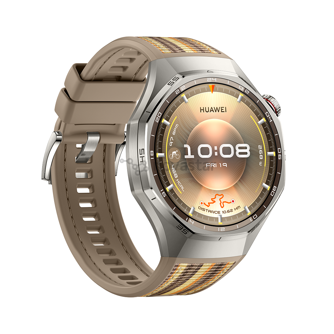 Huawei Watch GT6 Pro, 46 mm, titano, pintas dirželis, nerūdijančio plieno/rudas - Išmanusis laikrodis