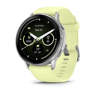 Garmin Venu 4, 45 мм, серебристый / желтый - Спортивные часы 010-03014-02