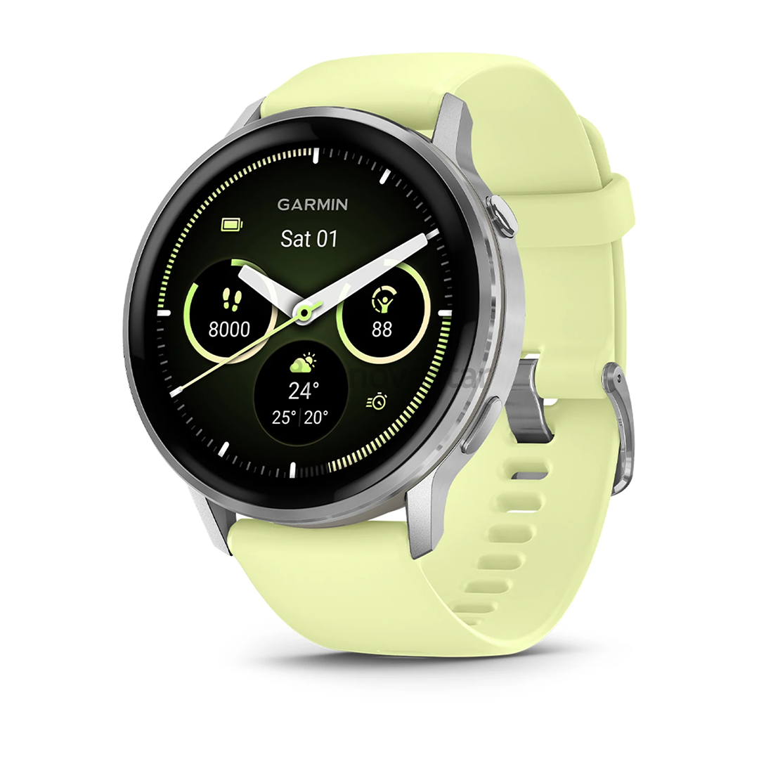 Garmin Venu 4, 45 мм, серебристый / желтый - Спортивные часы