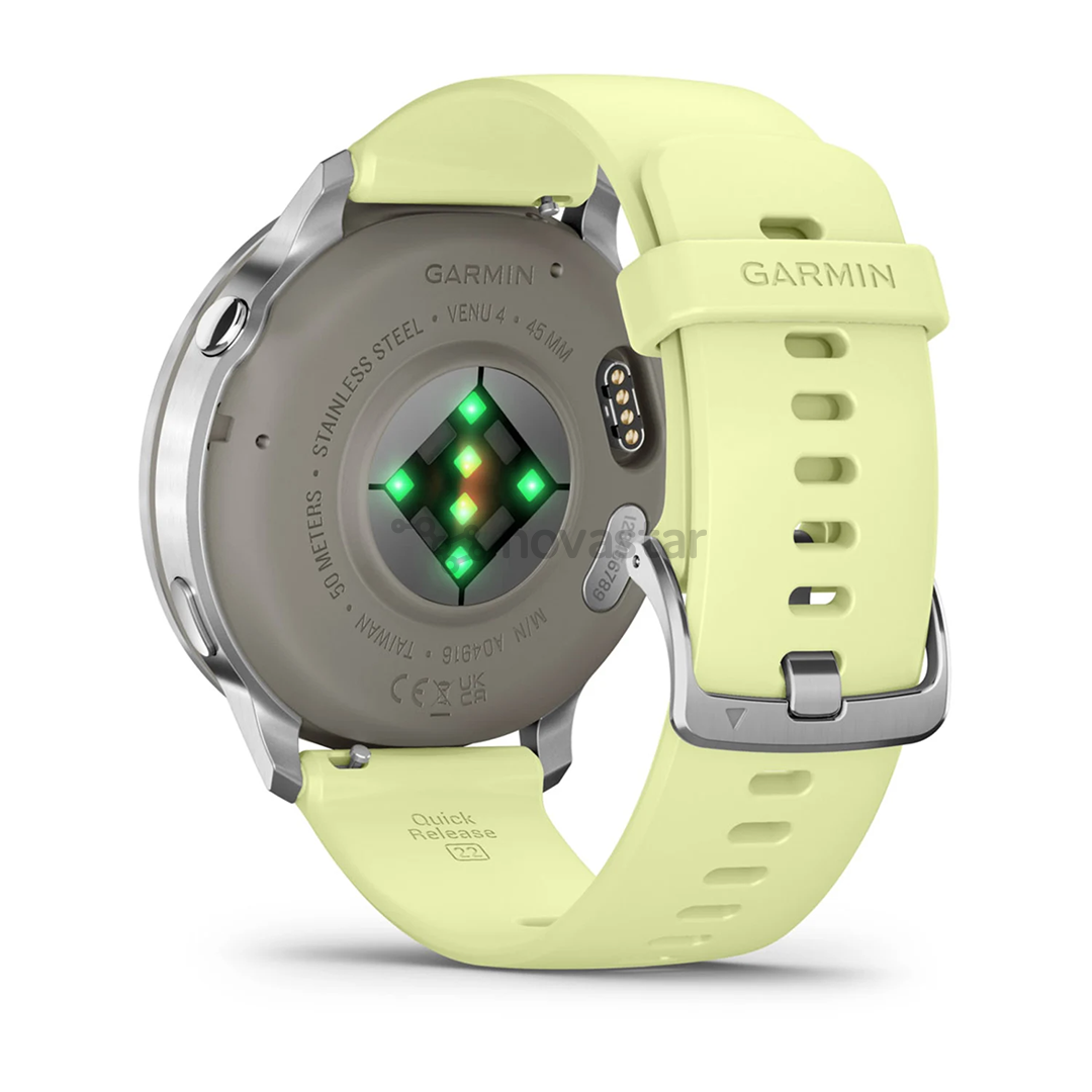 Garmin Venu 4, 45 мм, серебристый / желтый - Спортивные часы
