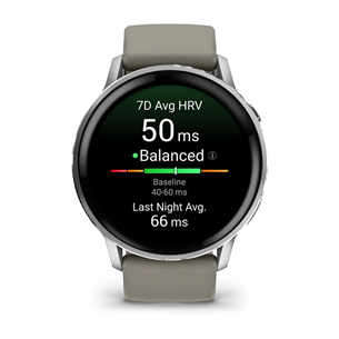 Garmin Venu 4, 45 мм, серебристый / серый - Спортивные часы