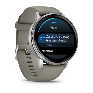 Garmin Venu 4, 45 мм, серебристый / серый - Спортивные часы