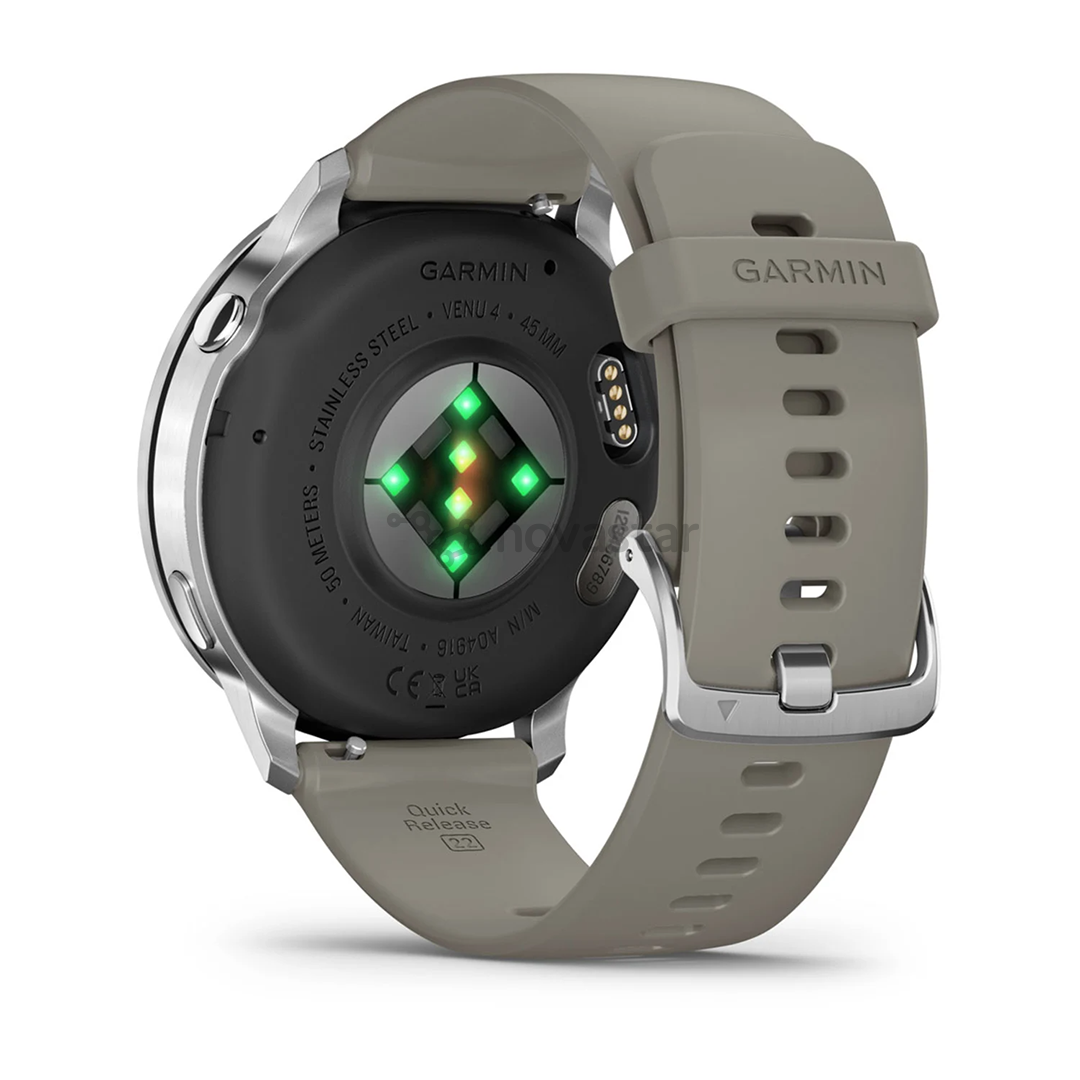Garmin Venu 4, 45 мм, серебристый / серый - Спортивные часы