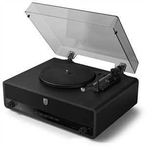 Philips Century The Stevie, juodas - Plokštelių grotuvas