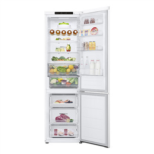 LG, NoFrost, 387 L, aukštis 203 cm, baltas - Šaldytuvas