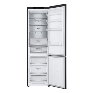 LG, NoFrost, 387 L, aukštis 203 cm, juodas - Šaldytuvas