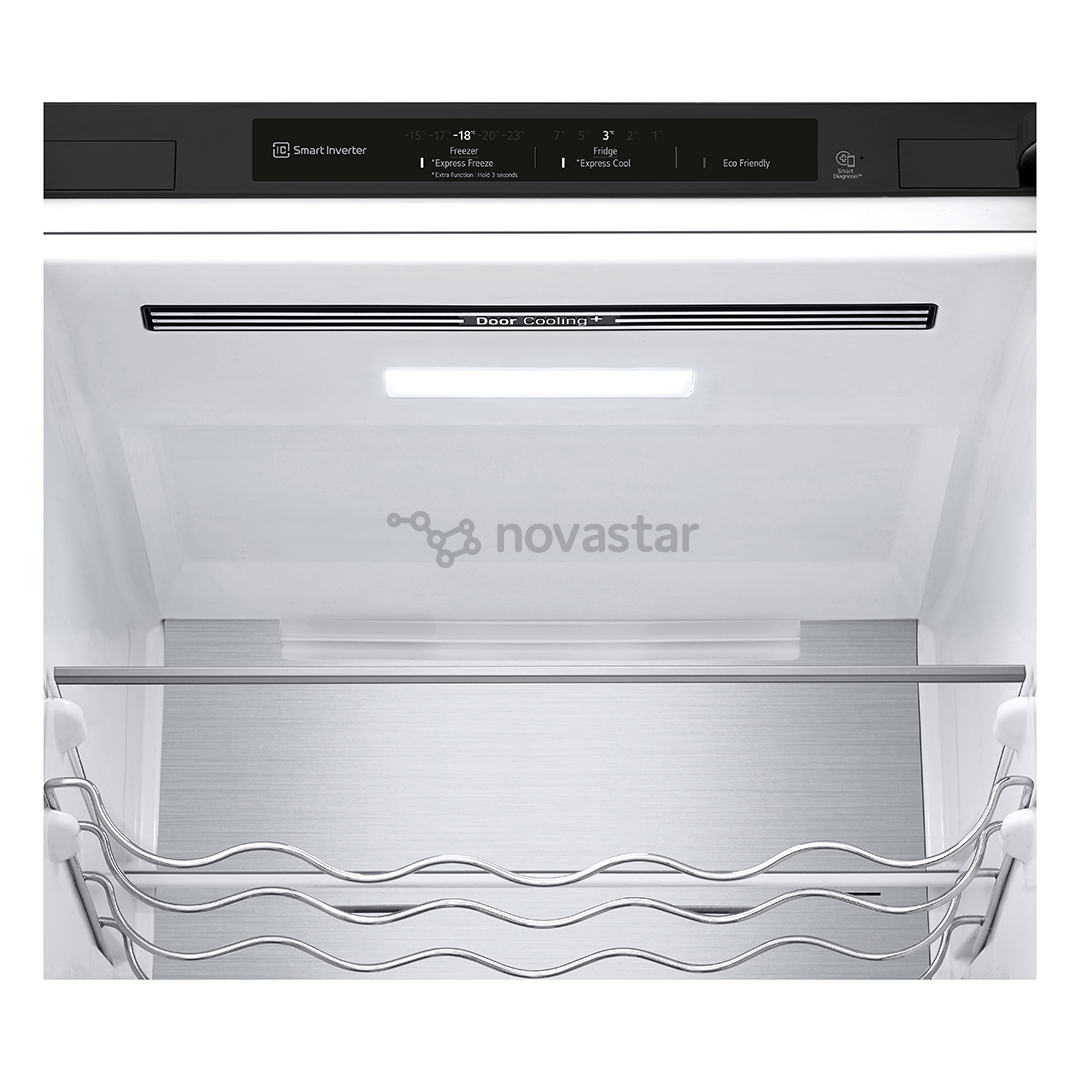 LG, NoFrost, 387 L, aukštis 203 cm, juodas - Šaldytuvas