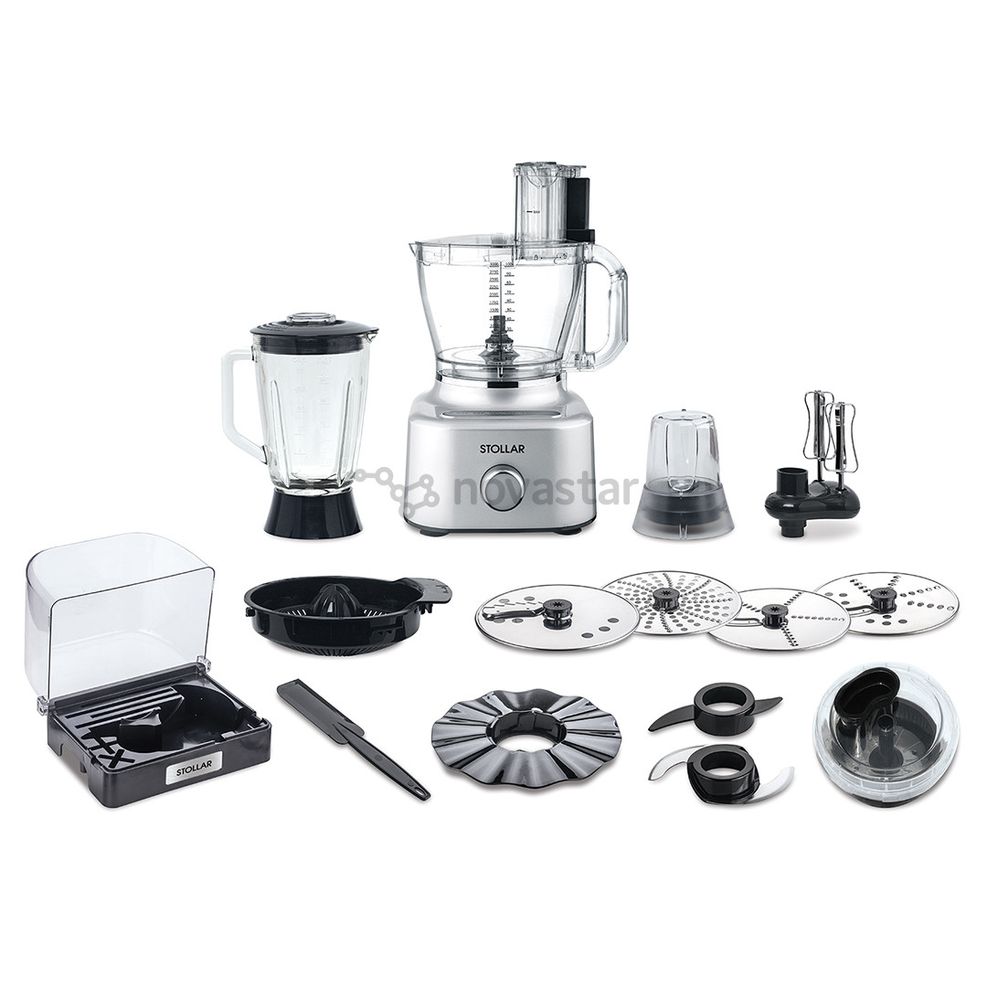 Stollar the Multi Food Processor, 1300 W, sidabro spalvos - Virtuvinis kombainas