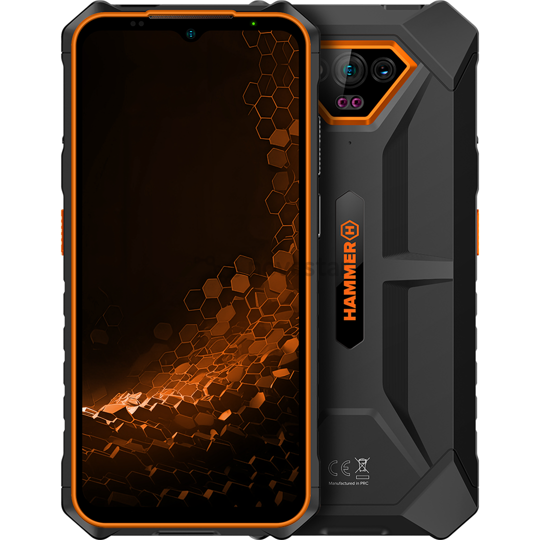HAMMER Iron V, 6GB, 64GB, oranžinis - Išmanusis telefonas