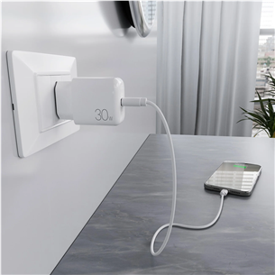 Puro DAILY 1, USB-C, 30 W, baltas - Įkroviklis