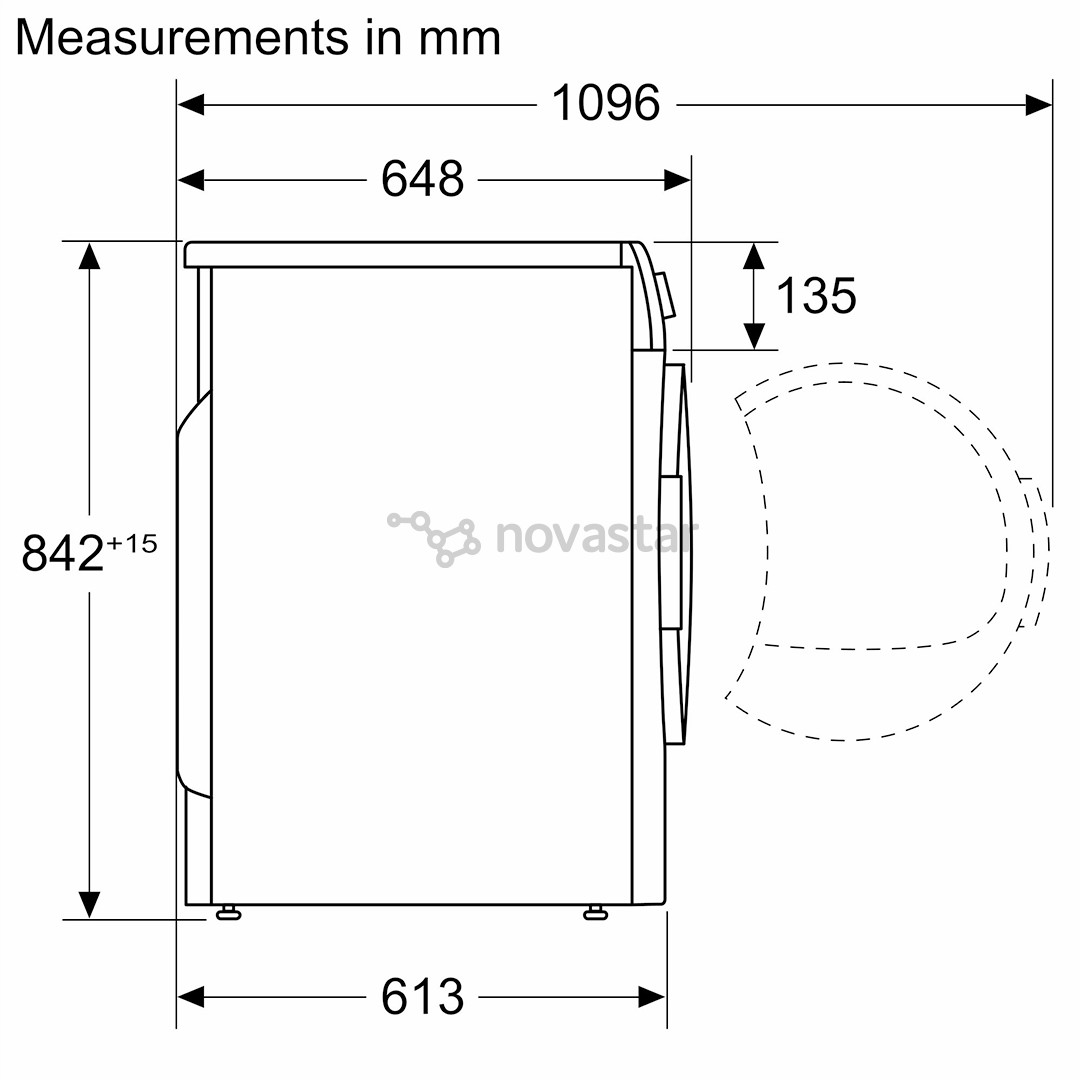 Bosch, Series 6, 9 кг, глубина 61,3 см - Сушильная машина