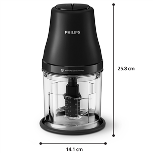 Philips 3000 Series, 450 W, juodas - Smulkintuvas