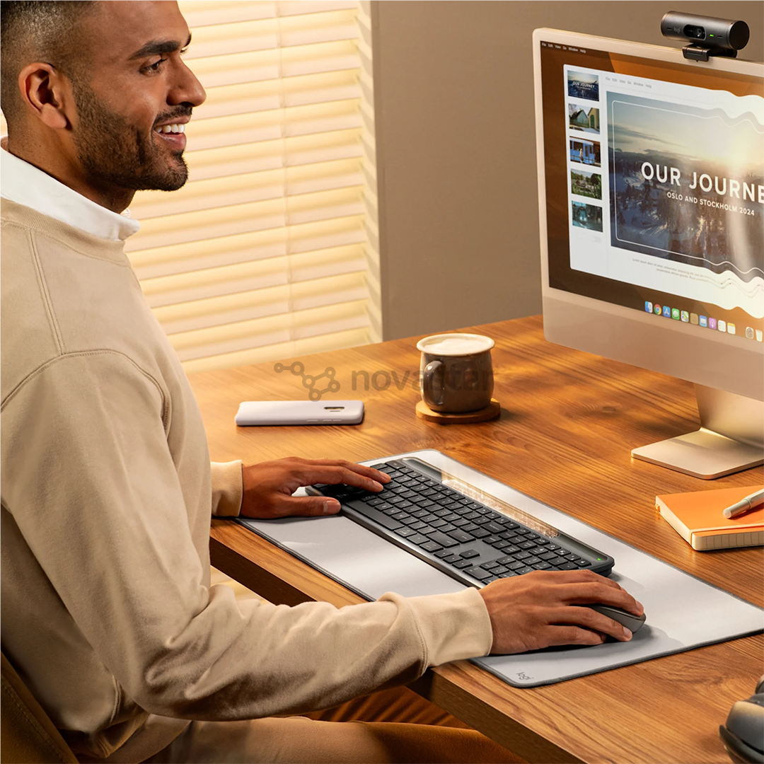 Logitech Signature Slim Solar+ K980, SWE, juoda - Belaidė klaviatūra