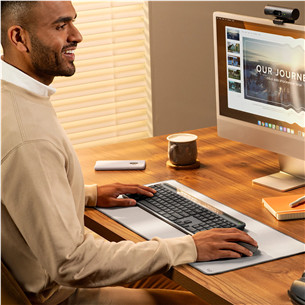 Logitech Signature Slim Solar+ K980, US, juoda - Belaidė klaviatūra