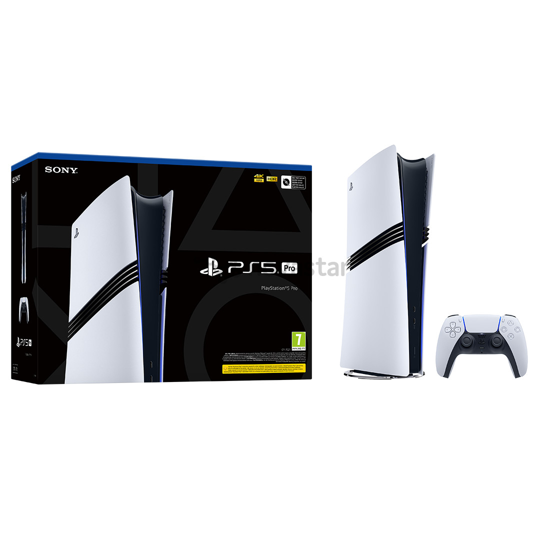 Sony PlayStation 5 Pro, balta - Žaidimų konsolė