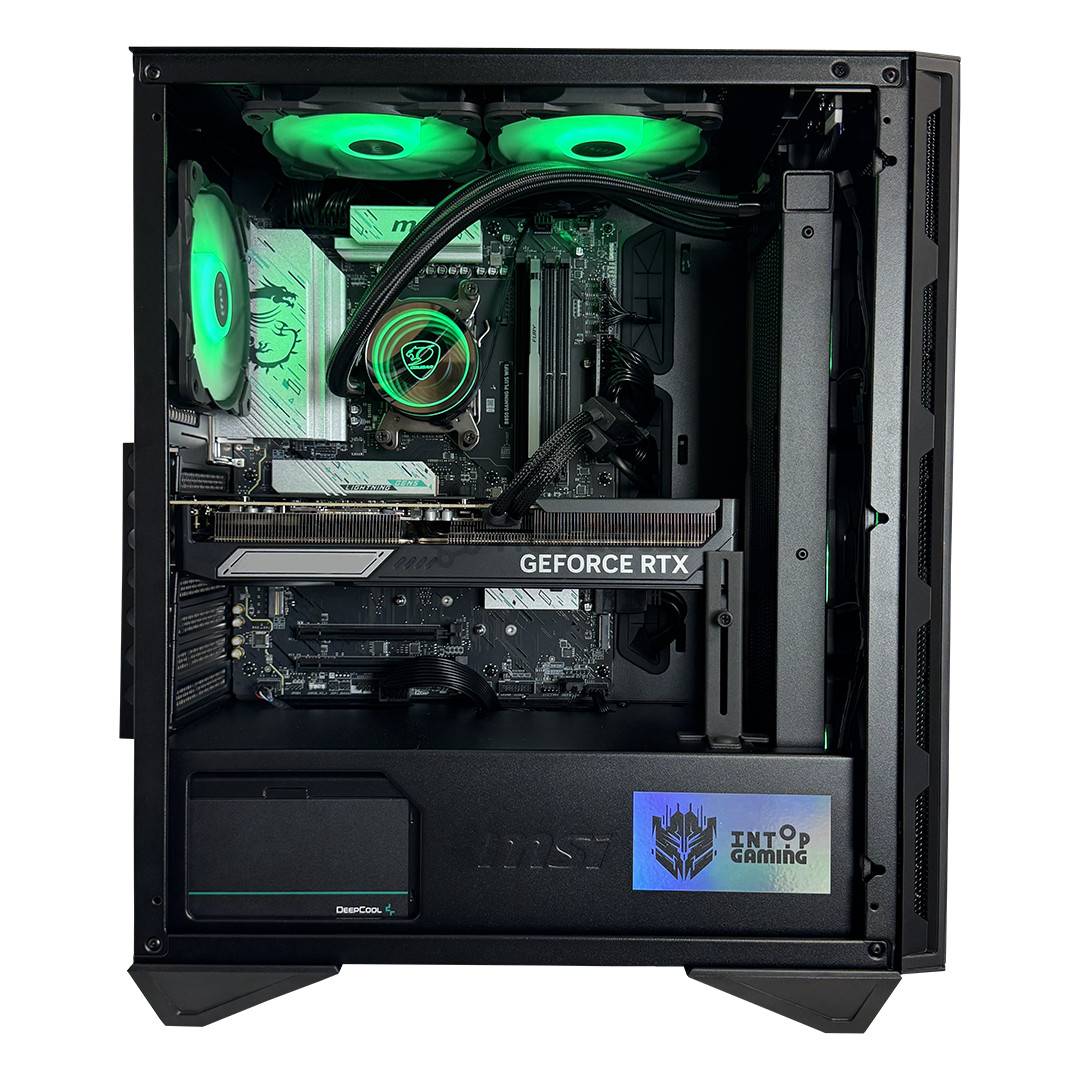 Intop Gaming R9 Aqua, Ryzen 9, 32 GB, 1 TB, RTX 5070Ti, juodas - Stacionarus kompiuteris
