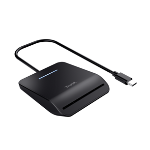 Trust Primo Smart Card Reader, USB-C, juodas - Išmanusis kortelių skaitytuvas