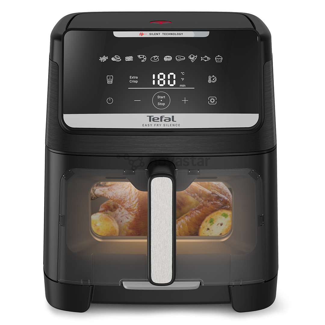 Tefal Easy Fry Silence, 1800 W, 7 L, juoda - Karšto oro gruzdintuvė