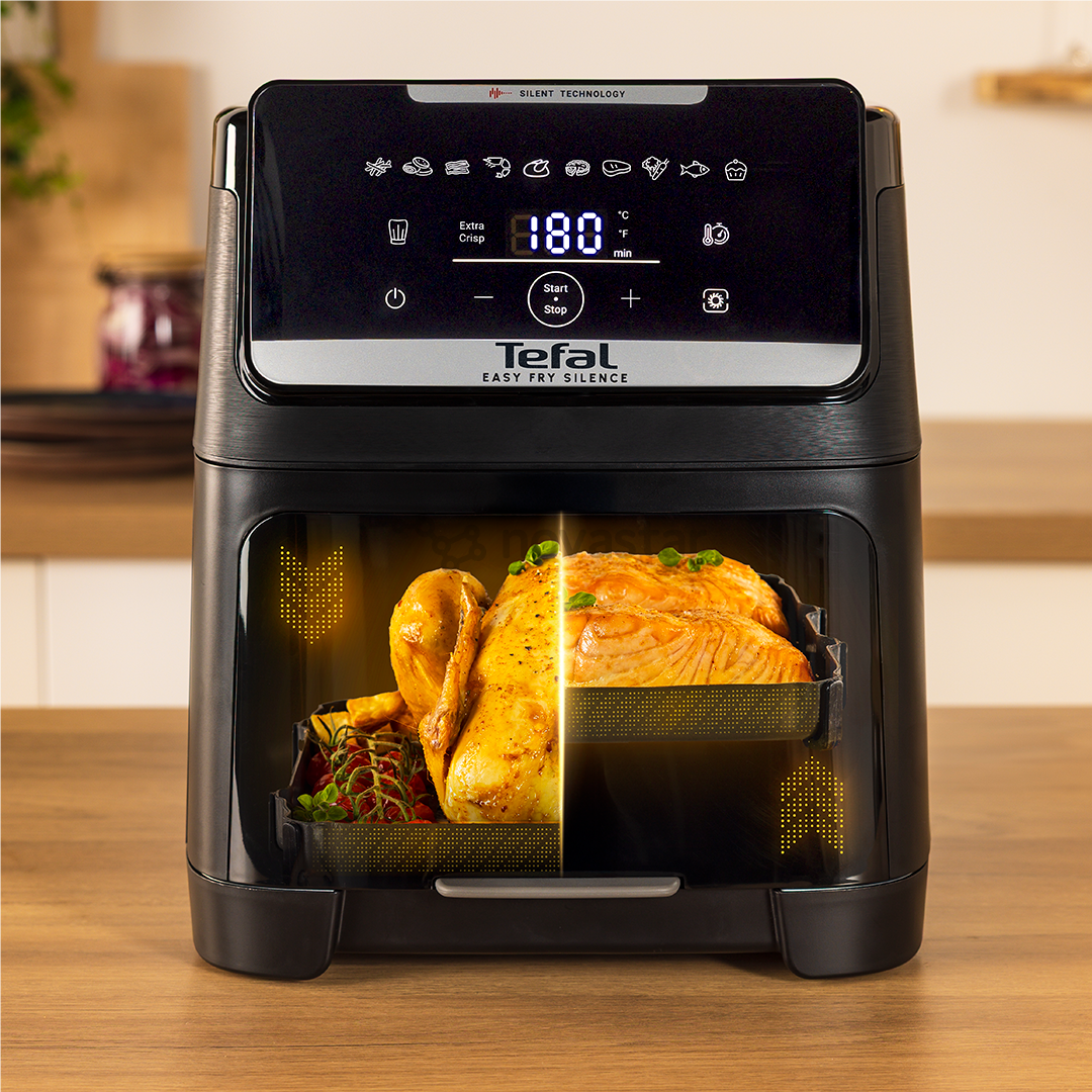Tefal Easy Fry Silence, 1800 Вт, 7 л, черный - Аэрогриль