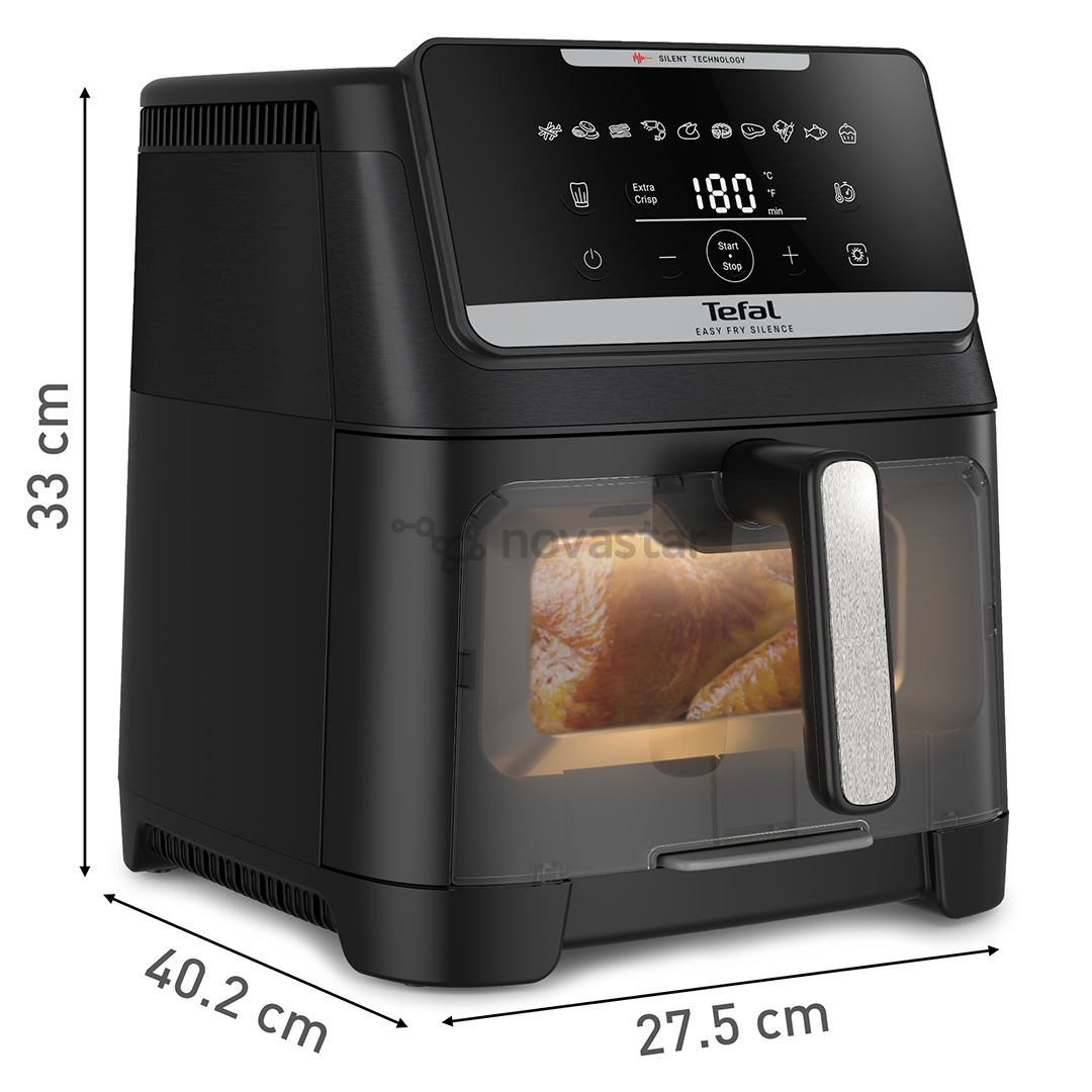 Tefal Easy Fry Silence, 1800 Вт, 7 л, черный - Аэрогриль