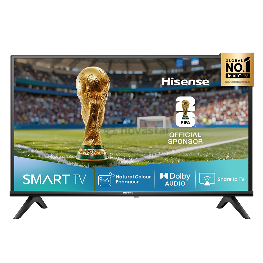 Hisense A4Q, 40'', HD, LED LCD, black - TV