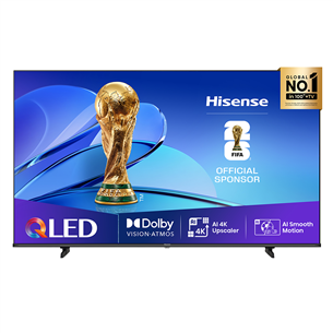 Hisense E7Q, 43'', 4K UHD, QLED, black - TV 43E7Q